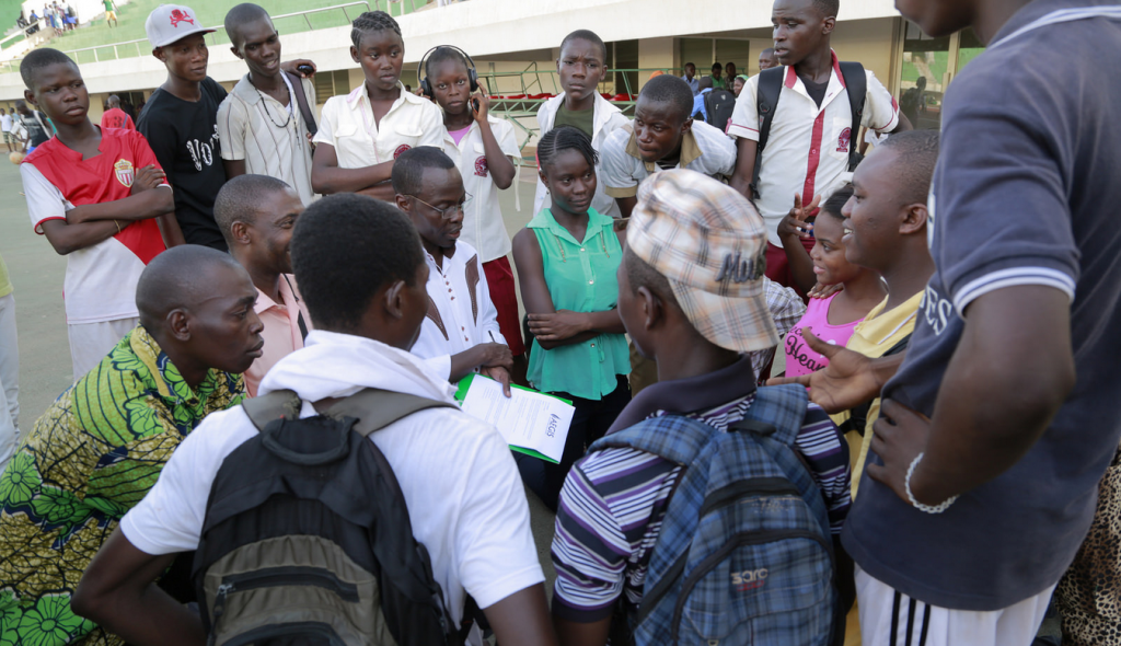 Aegis provides peacebuilding training to young people in Bangui, CAR, May 2015