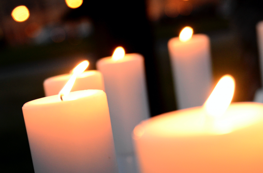 Holocaust Memorial Day candles