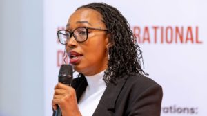 Henriette Mutegwaraba addresses Intergenerational Dialogue at the Kigali Genocide Memorial on 27 September 2024