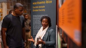 NBA star Christopher Matthew - known globally as Lethal Shooter - tours the Kigali Genocide Memorial's main exhibition 22 May 2025