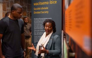 NBA star Christopher Matthew - known globally as Lethal Shooter - tours the Kigali Genocide Memorial's main exhibition 22 May 2025