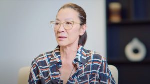 Oscar-winning actor Michelle Yeoh gives an interview during her visit to the Kigali Genocide Memorial - 1 September 2025