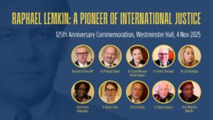 Parliamentarians, diplomats, academics and genocide survivors gathered in Westminster Hall last week to mark 125 years since the birth of Raphael Lemkin – the Polish-Jewish jurist whose single-minded advocacy gave the world both the word genocide and the 1948 UN Convention on its prevention and punishment.